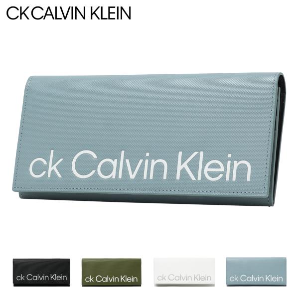 ck ck Calvin Klein シーケー カルバンクライン 長財布 かぶせ 本革