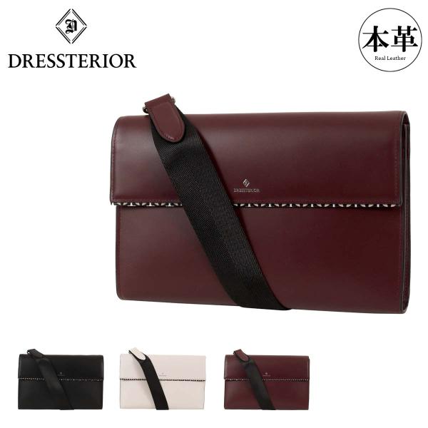 【レビュー投稿で+5％還元】ドレステリア ショルダーバッグ クラッチバッグ セカンドバッグ サブバッグ セレモニーポーチ カジュアル フォーマル メンズ 866102 チェスキー DRESSTERIOR 牛革 本革 レザー お出掛け 旅行 クリスマス_mp DRESSTERIOR（ドレステリア） ショルダーバッグ クラッチバッグ