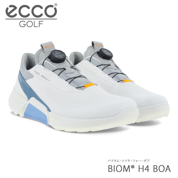 Ecco ゴルフシューズ BOAシステム ホワイト ECCO GOLF LT1 BOA Men メンズ レザーウォータープルーフゴルフ