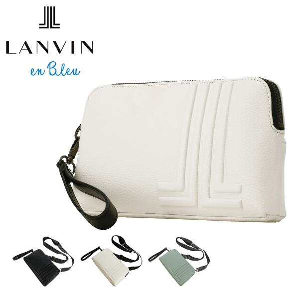 【レビュー投稿で+5％還元】ランバンオンブルー クラッチバッグ ショルダーバッグ 2way メンズ 512121 Timbre タンブル LANVIN en Bleu コンパクト 横型 カード収納 クリスマス_mp LANVIN en Bleu ランバンオンブルー クラッチバッグ ショルダーバッグ