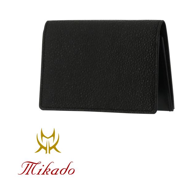 ✨MIKADO ミカド 名刺入れ 黒桟革 極み 日本製 Amazon | [ミカド] 名刺入れ 黒桟革 極み ネイビー | 名刺入れ