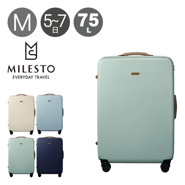 未使用 ミレスト キャリーケース スーツケース 機内持ち込み 37L ブルー MILESTO ミレスト スーツケース 37L 54cm 3.2kg メンズ