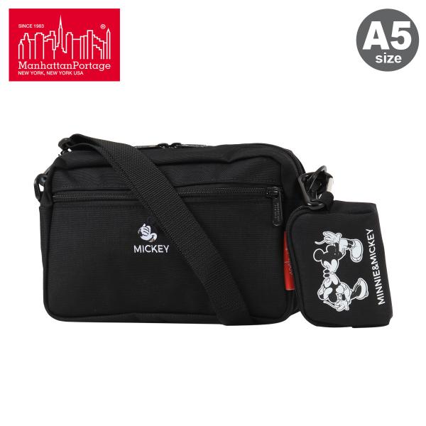【新品】Manhattan portage マンハッタンポーテージ Disney バッグ ブラック 黒 | ミッキーマウス コレクション ジョガー バッグ / ショルダーバッグ | 斜め掛け コーデュラナイロン | ブランド コラボ カバン【レディース】 Manhattan Portage（マンハッタンポーテージ） ショルダーバッグ