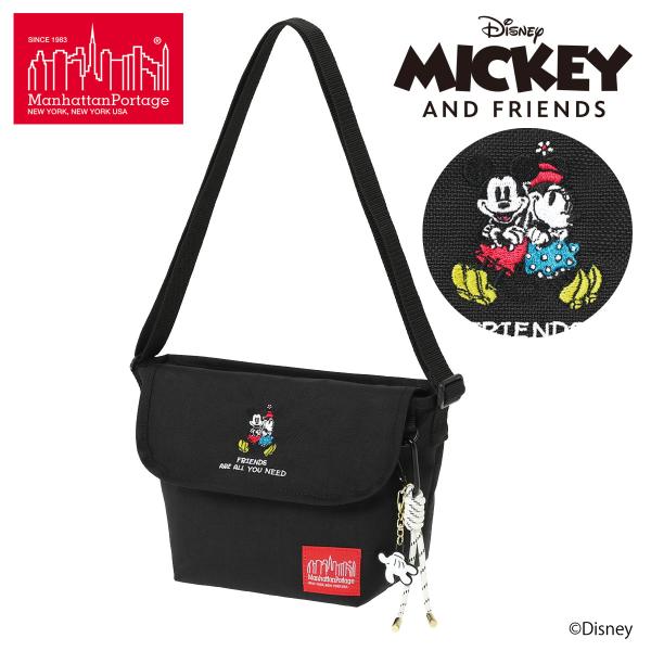 マンハッタンポーテージ ミッキーマウス ショルダーバッグ MICKEY ＆ FRIENDS MP1603BPDMGNTMIC26MM manhattanportage ミニーマウス NYLON MESSENGER BAG（XS）