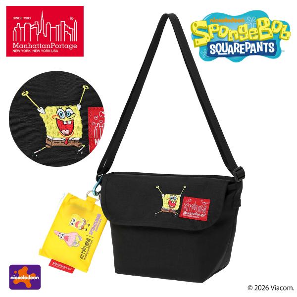 マンハッタンポーテージ スポンジボブ ショルダーバッグ メンズ レディース MP1603BPDMGNTSB manhattanportage SPONGE BOB 刺繍 コラボ