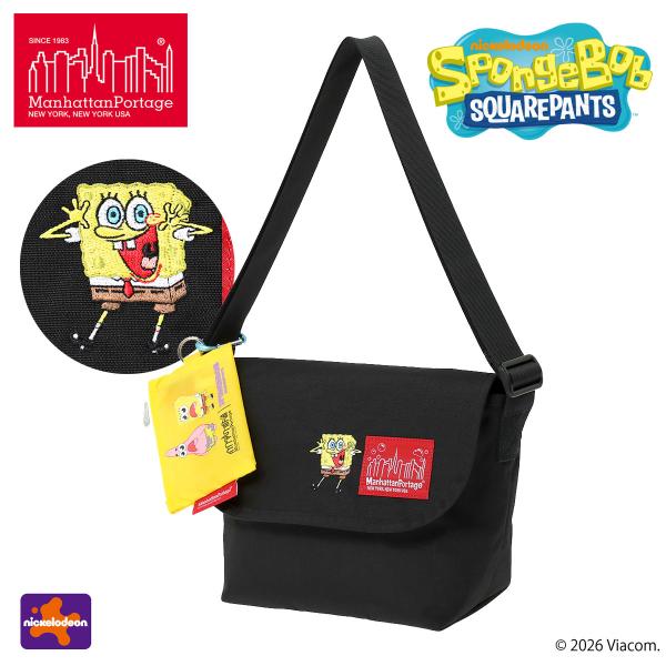 マンハッタンポーテージ スポンジボブ ショルダーバッグ メンズ レディース MP1605JRBPDMGNTSB manhattanportage SPONGE BOB 刺繍 コラボ