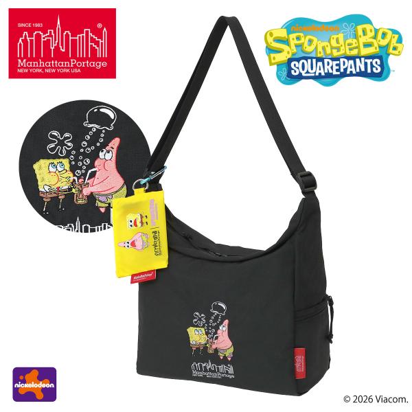 マンハッタンポーテージ スポンジボブ ショルダーバッグ メンズ レディース MP6041SB manhattanportage SPONGE BOB 刺繍 コラボ