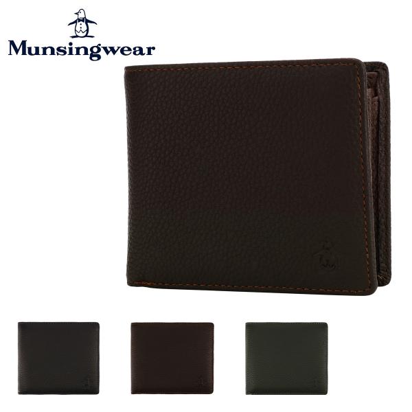 Munsingwear マンシングウェア 二つ折り財布 本革 メンズ