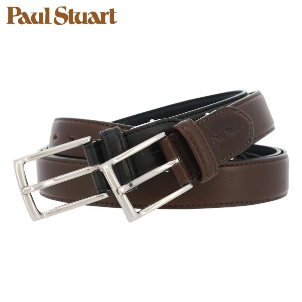 数量は多 Paul Stuart 牛革スウェード レザー ベルト ブルー メンズ