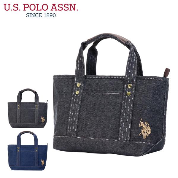 U.S. POLO ASSN. デニムトートバッグブラック未使用 U.S. POLO ASSN. ユーエスポロアッスン トートバッグ デニム