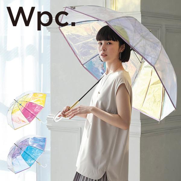 Wpc. 傘 パイピングシャイニー 雨傘 長傘 ビニール傘 グラス Wpc. 傘 パイピングシャイニー 雨傘 長傘 ビニール傘 グラス