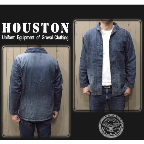 HOUSTON ヒューストン「U.S.NAVY」デニムカバーオール HOUSTON ヒューストン「U.S.NAVY」デニムカバーオール