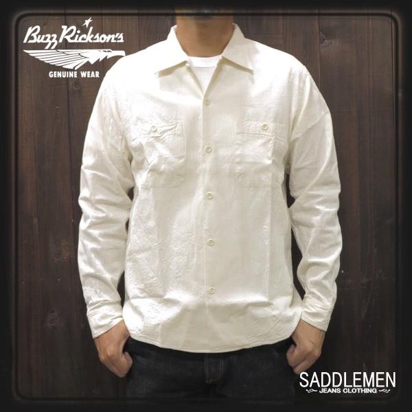BUZZ RICKSON'S バズリクソンズ「WHITE CAMBRAY」オープンシャツ