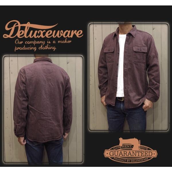 DELUXEWARE（デラックスウエア） ヒッコリーネルシャツ : SADDLEMEN