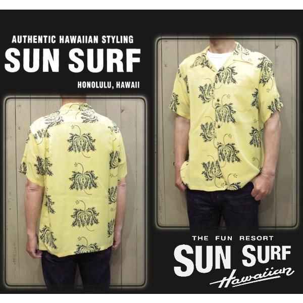 SUN SURF コットンアロハシャツ ハイビスカス HIBISCUS」コーデュロイ長袖オープンシャツ SUN SURF SS29336