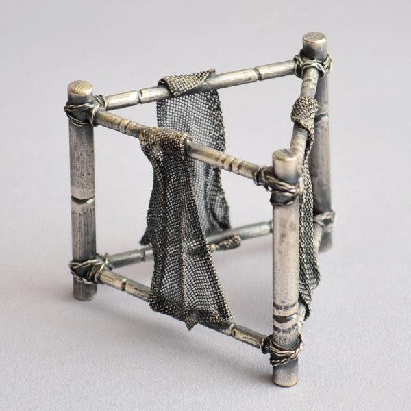 蓋置 茶道具 喜多庄兵衛 作 毛織網干蓋置 : 茶道具専門店 (有)菊池商店