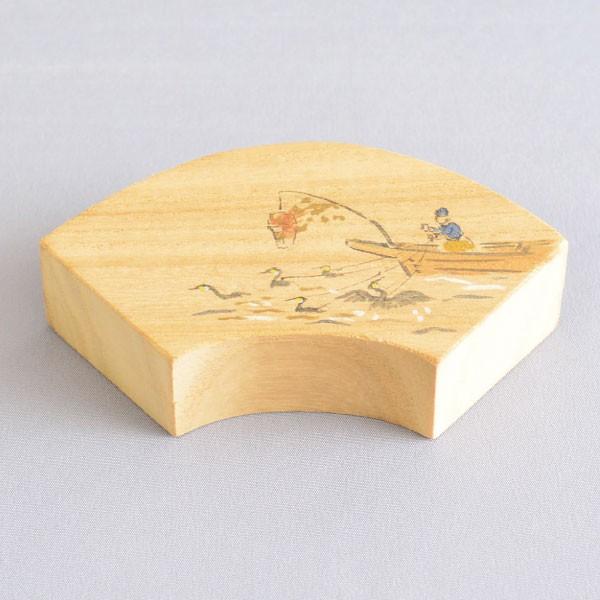 香合 茶道具 田原靖斎 作 桐扇面 鵜飼の絵香合 : 茶道具専門店 (有