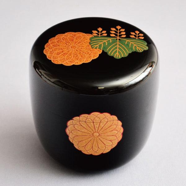 茶道具 棗 筑城筑良作 高台寺蒔絵大棗 木製・本漆塗・切合口 茶道具 棗 筑城筑良作 高台寺蒔絵大棗 木製・本漆塗・切合口