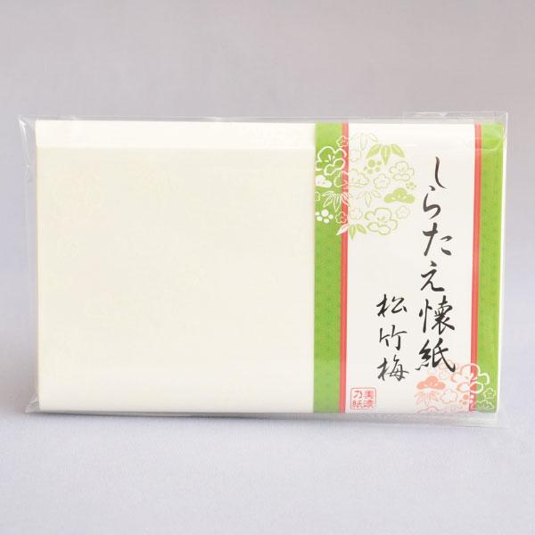 茶道具 懐紙 しらたえ懐紙 松竹梅 1帖(30枚) : 茶道具専門店 (有)菊池