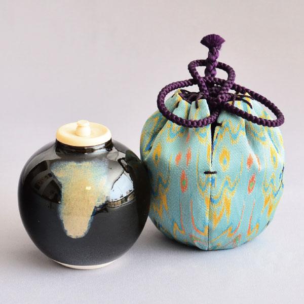 茶入　文淋茶入　仕覆　茶道具 茶入文淋茶入仕覆茶道具