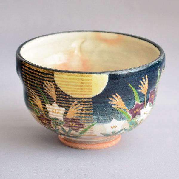 茶碗 茶道具 寺尾陶象 作 乾山簾に秋草茶碗 : 茶道具専門店 (有)菊池