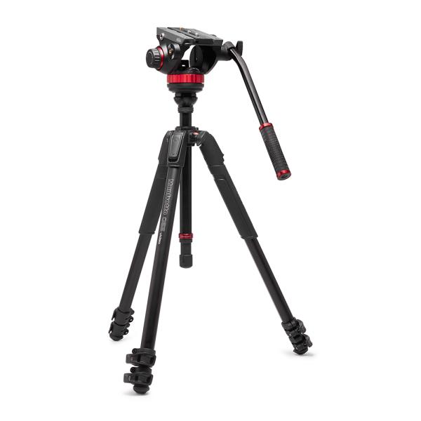Manfrotto（マンフロット） MVH502AHビデオ雲台+055アルミビデオ三脚3