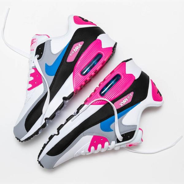 19年秋冬新作 Nike ナイキ Air Max 90 Ltr Gs ウィメンズ エア マックス 90 レザー Gs 3376 107 ピンク 3376 107 Skyblue 通販 Yahoo ショッピング