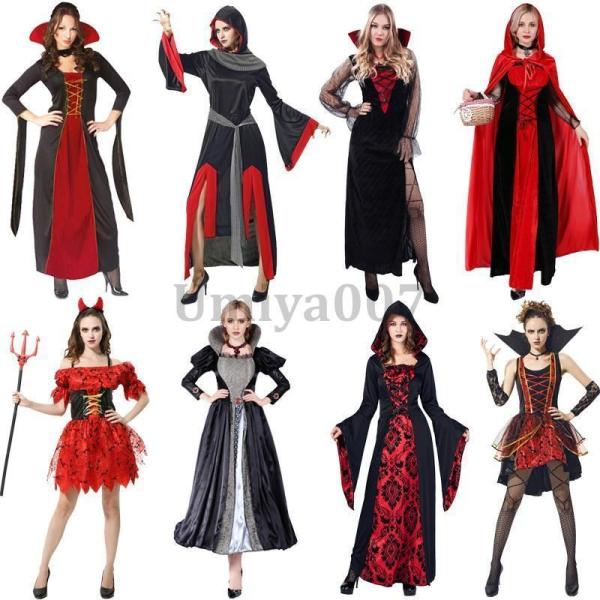 ハロウィーン レディース 大人用 Halloween ハロウィン万聖節 パーティー用仮装クリスマス演出服コスチュームコスプレ  巫女 悪魔 魔女風 写真映え