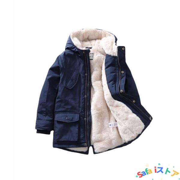 もこもこ裏ボア使いで着心地暖か。寒い季節に欠かせないモッズコート。季節感たっぷりで見た目もあったかなもこもこボア。 いつでも毛布にくるまれているようなあたたかさを感じられる。袖口は風を通しにくいリブニットを使用。通園・通学時のおしゃれな防風...