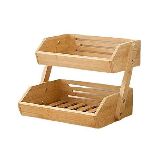 1.材質：木材 // 色: 木目調の色 // サイズ：30*25.5*25CM2.2段 のケーキスタンドは、木目調のカラーデザインで、ナチュラルなヴィンテージケーキサーバーを使用しています。3.デザートスタンドとしてだけでなく、ケーキスタン...