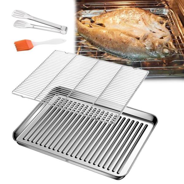 ステンレス グリルプレート グリルトレー 魚焼きグリル 魚焼き器 グリルパン  業務用 魚焼きグリル用 バット 焼き肉プレート 316 ステンレ 使いやすい