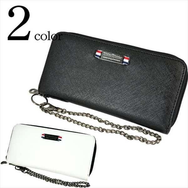 長財布 メンズ チェーン付 プレート トリコロール ラウンドファスナー ロング ウォレット 白 E2701 15 Saganstyle Yahoo 店 通販 Yahoo ショッピング