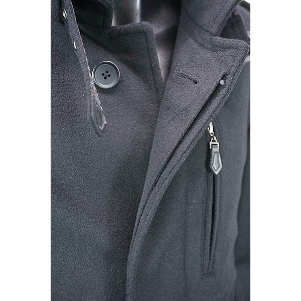 ロングコート 黒 コート メンズ ウールコート カシミヤ混 ビジュアル系 