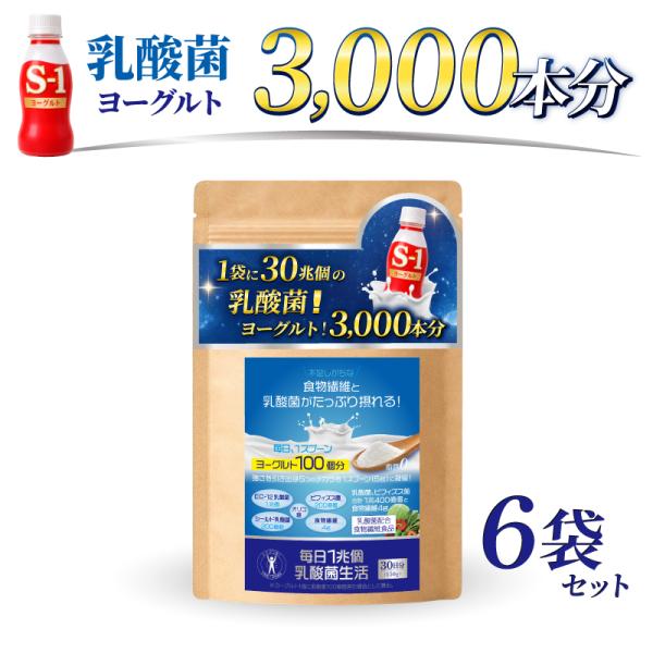 毎日1兆個 乳酸菌生活  30日分 6袋セット