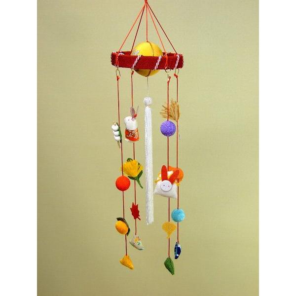 ちりめん細工　吊るし飾り　十五夜お月様 置物 おしゃれ 季節 飾り お月見 きれのはな 小さな四季の置き