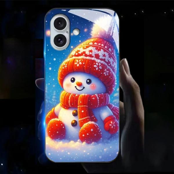 iPhone17Pro ケース 着信フラッシュ 光る iPhone17 Pro Max 音楽連動 発光 TPU iPhone Air ケース おしゃれ ライブ iPhone17 Pro Max ケース 個性的 スノーマン