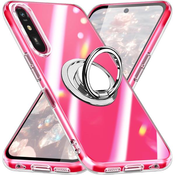 らくらくスマートフォンLite MR01 ケース クリア リング付き au TPU