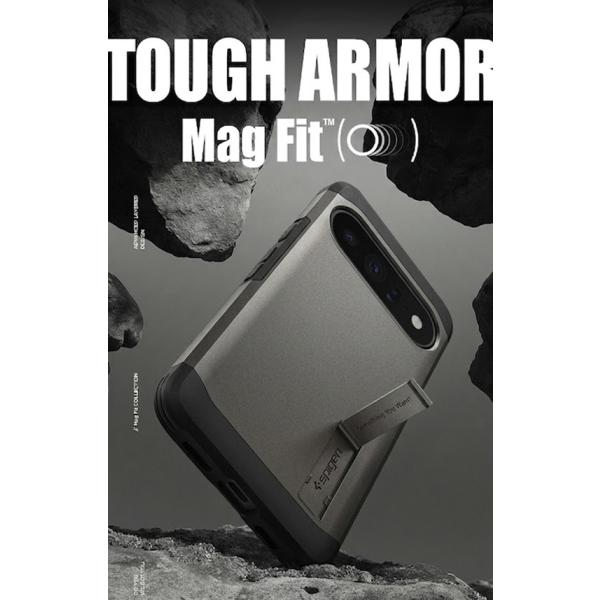 Pixel 11 Pro XL ケース MagSafe対応 耐衝撃 Pixel11 Pro ケース スタンド機能 Spigen タフ・アーマー マグフィット グーグル ピクセル11 プロ XL カバー
