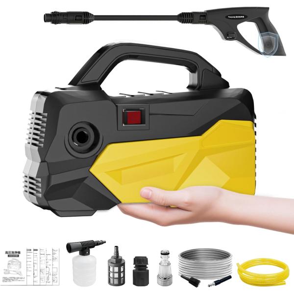 高圧洗浄機 コードレス 充電式 ガーデニング 洗車 ホース 水圧 リール