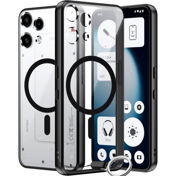 Nothing Phone 3a Lite ケース 透明 MagSafe対応 耐衝撃 シンプル noting phone 3a lite ケース マグネット搭載 マグセーフ対応カバー 全面保護 スマホケース