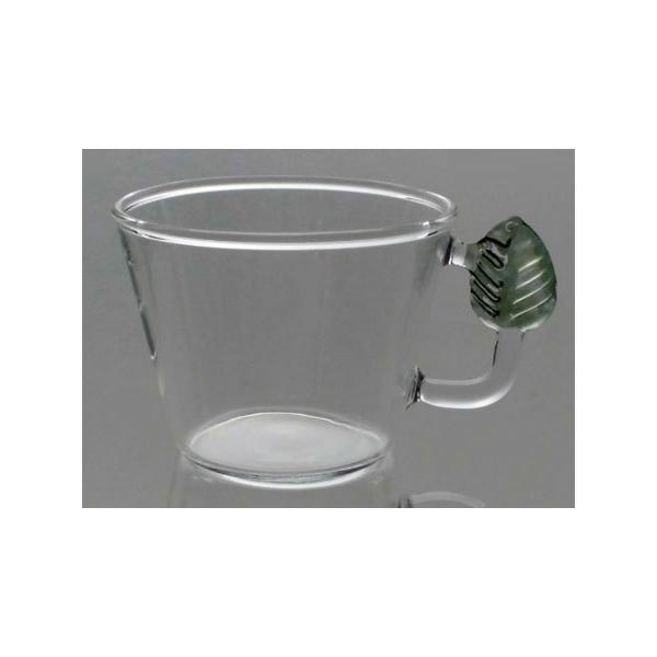 硝子工房クラフトユー カップリーフ 満水200ml CP-2L| おしゃれ 日本製 ハンドメイド 耐熱ガラス　ティーカップ コーヒーカップ マグ ガラス