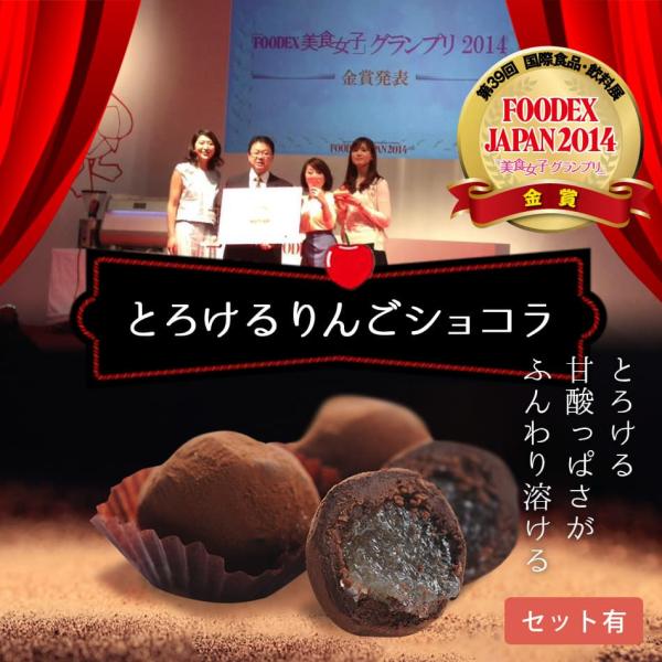 【とろけるりんごショコラ 10個入】チョコレート ショコラ トリュフ 生チョコ バレンタイン 贈り物 お土産 スイーツ ギフト お取り寄せ りんご 洋菓子 お礼