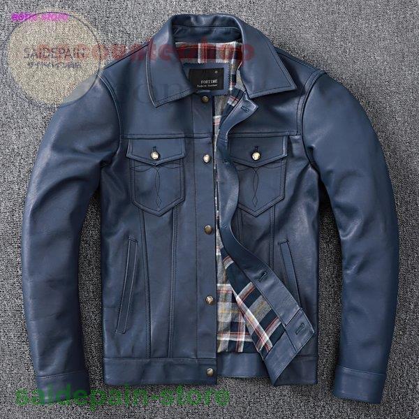 ブランド雑貨総合 すっきりしたデザインでスマートな シングル 革ジャン レザーコート ミリタリー ジャケット ブランド 細身 スリムタイプ ショート シングル 牛革 ライダース バイク 本革 メンズ レザージャケット ジャケット Kasmed Uz