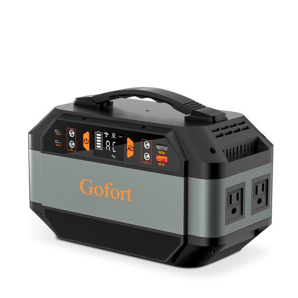 Gofort ポータブル電源 330W 大容量 80850mAh 瞬間最大600W 家庭用 蓄電池 ポータブルバッテリー 急速充電 純正弦波 防災 アウトドア キャンプ 停電