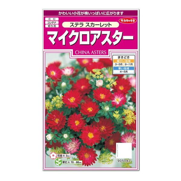 サカタのタネ ステラスカーレット マイクロアスター 種 一年草 花壇 プランター 切花 たね 仏花 盆花 ガーデニング Z28 10 菜園ライフ 通販 Yahoo ショッピング