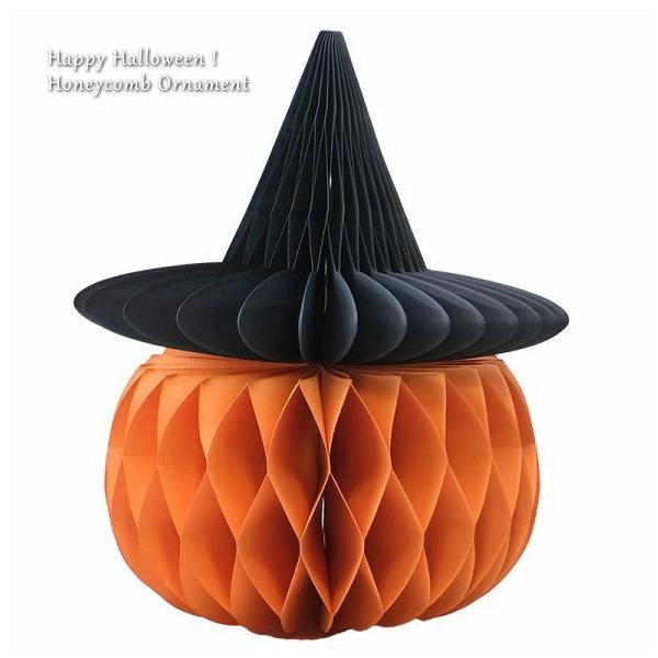 開くだけで手軽に飾れるハニカムオーナメント。広げると内蔵の磁石で固定されます。飾るだけで お部屋の雰囲気が一気にハロウィン仕様♪サイズ 　展開：幅20cm×奥行20cm×高さ25cm　折りたたみ：幅10cm×高さ25cm 厚さ8mm材質：紙...