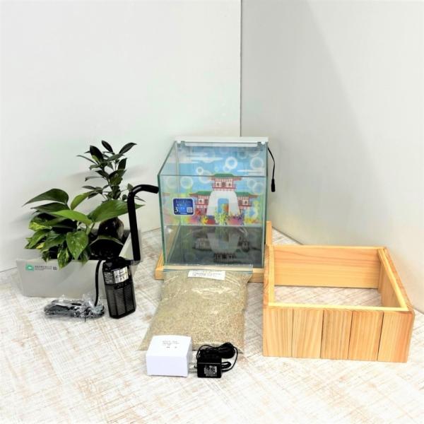 送料無料 せせらぎ室内ビオトープ 25型 15ｌ 基本 照明 木製枠台水槽セット 金魚や熱帯魚の水槽にピッタリ 観葉植物が水をキレイにします Buyee Buyee 일본 통신 판매 상품 옥션의 대리 입찰 대리 구매 서비스