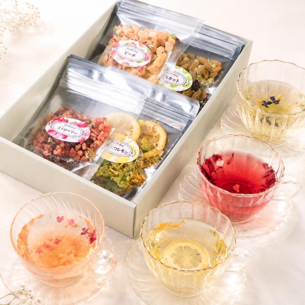 彩香のプレミアム ティーギフト 食べるフルーツティー4種セット ノンカフェイン ラッピング済み 贈り物 誕生日 お礼 ホワイトデー お返し