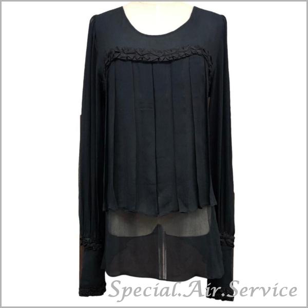 MAXMARA SPORTMAX CODE マックスマーラ スポーツマックスコード アパレル レディース長袖シアーシャツ ブラック サイズ 44 21170173