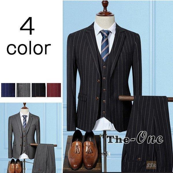流行に カジュアルスーツ 就活 紳士服 2つボタン 卒業式 スリム フォーマルスーツ ストライプ柄 ビジネススーツ スリーピーススーツ カジュアルスーツ スト ビジネススーツ スリーピーススーツ ビジネススーツ
